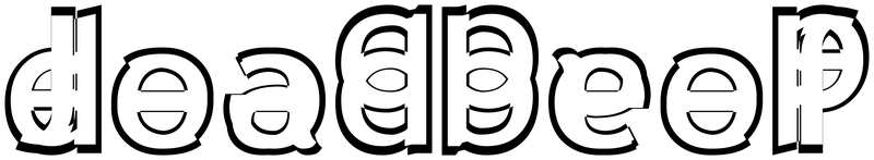 Ambigram for deadbeef in Trebucbd